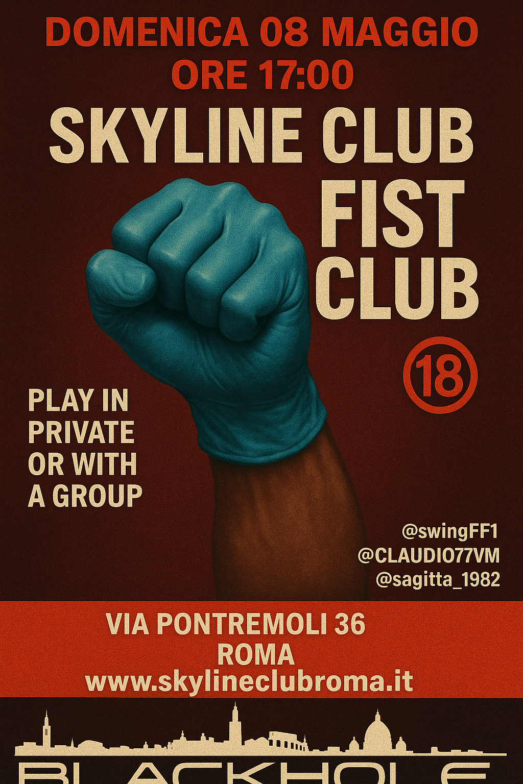 Locandina evento Fist Club al Skyline